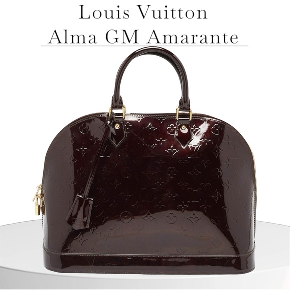SALE!! Louis Vuitton Amarante GM Vernis Alma Bag - Picture 2 of 14